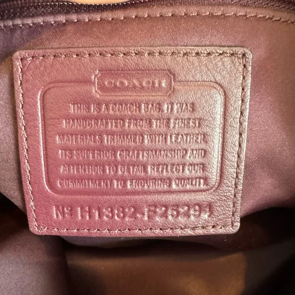 Coach Tan Shoulder Bag with Signature Design - Never Used - Picture 11 of 15